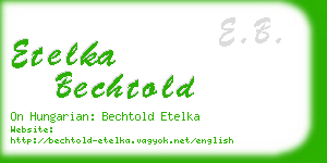 etelka bechtold business card